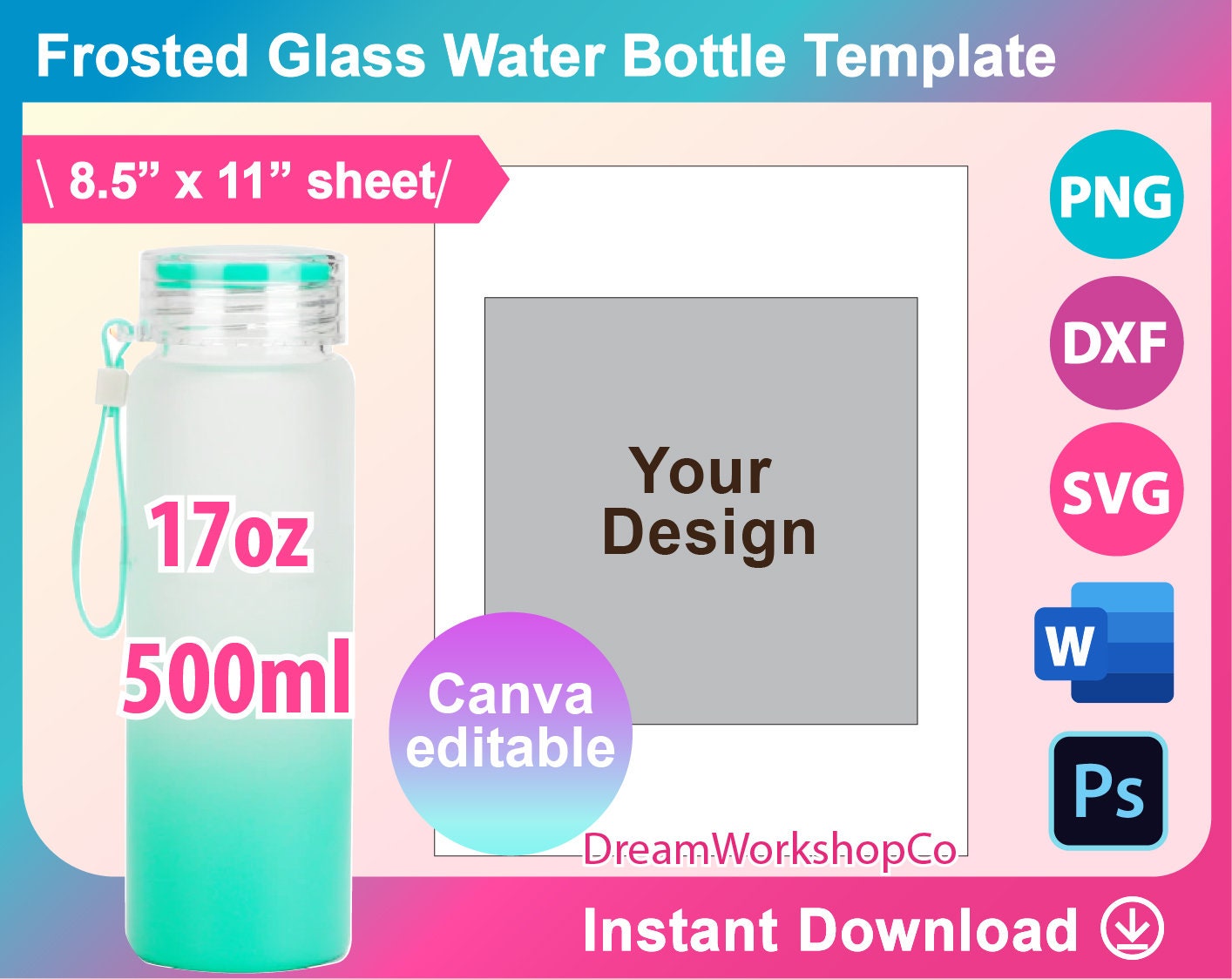 Glasstic Shatterproof Glass Water Bottle  Glass water bottle, Glass straws,  Trendy water bottles