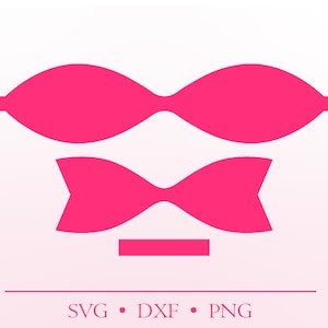 Bow Svg, Hair Bow Template, PNG and SVG, Dxf, Formats,,  8.5x11&quot; sheet, Printable D016