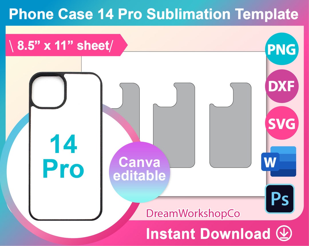 Phone Case 14 Pro Template, Phone Case Template for Sublimation, SVG Phone Case 14 Pro Template, Phone Case Template for Sublimation, SVG