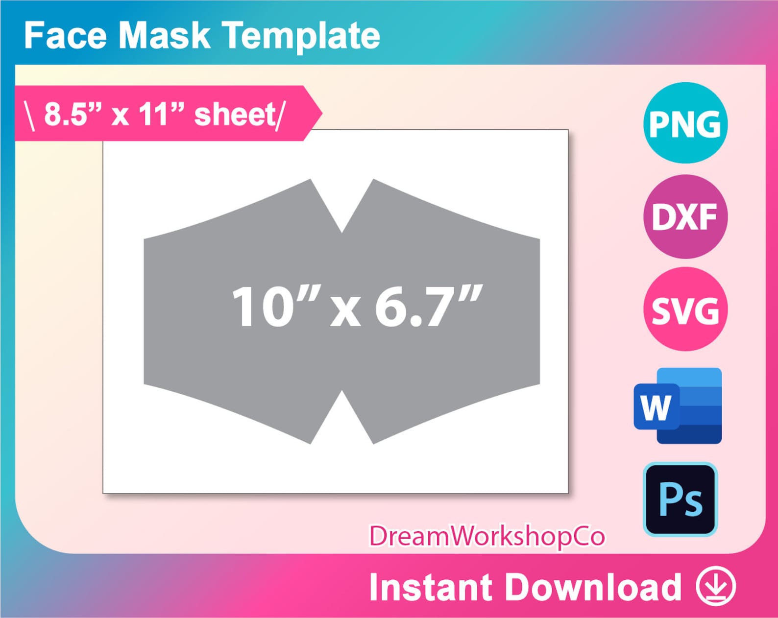 Face Mask Template Face Mask Template for Sublimation Ms Etsy Face Mask Template Face Mask Template for Sublimation Ms Etsy
