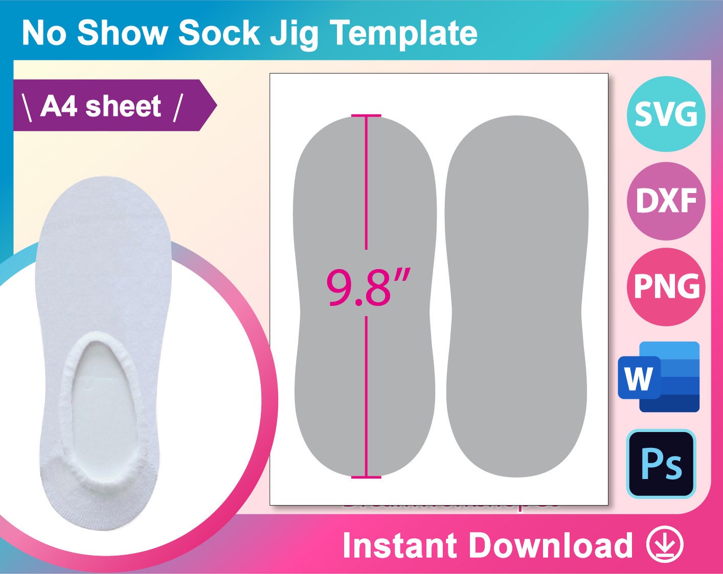 Sock Jig Template No Show Sock Jig Template Sublimation Etsy Sock Jig Template No Show Sock Jig Template Sublimation Etsy