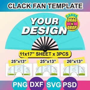 Szablon sublimacji Clack Fan: chiński wzór wachlarza ręcznego (pobranie cyfrowe)