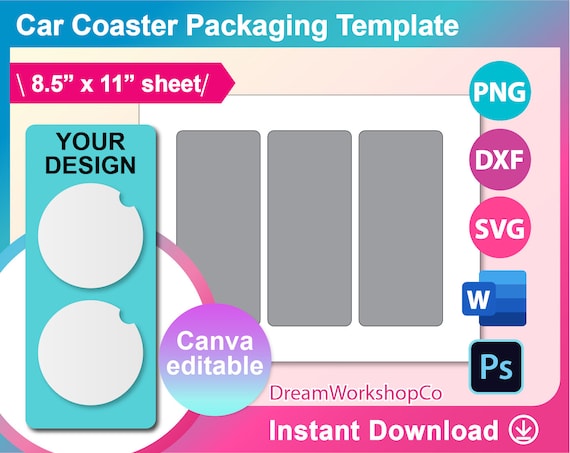 16oz Can Cooler Template, Beer Cooler Template, Sublimation Template, SVG,  DXF, Canva, DOCX, Png, Psd, 8.5x11 Sheet, Printable 