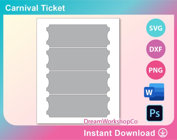 carnival ticket template ms word psd png svg dxf etsy ireland