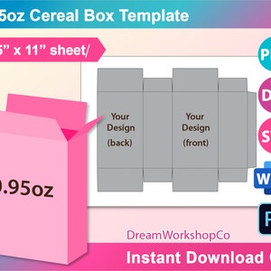 Cereal Box Template Cereal Packaging Template Canva Ms Etsy Cereal Box Template Cereal Packaging Template Canva Ms Etsy