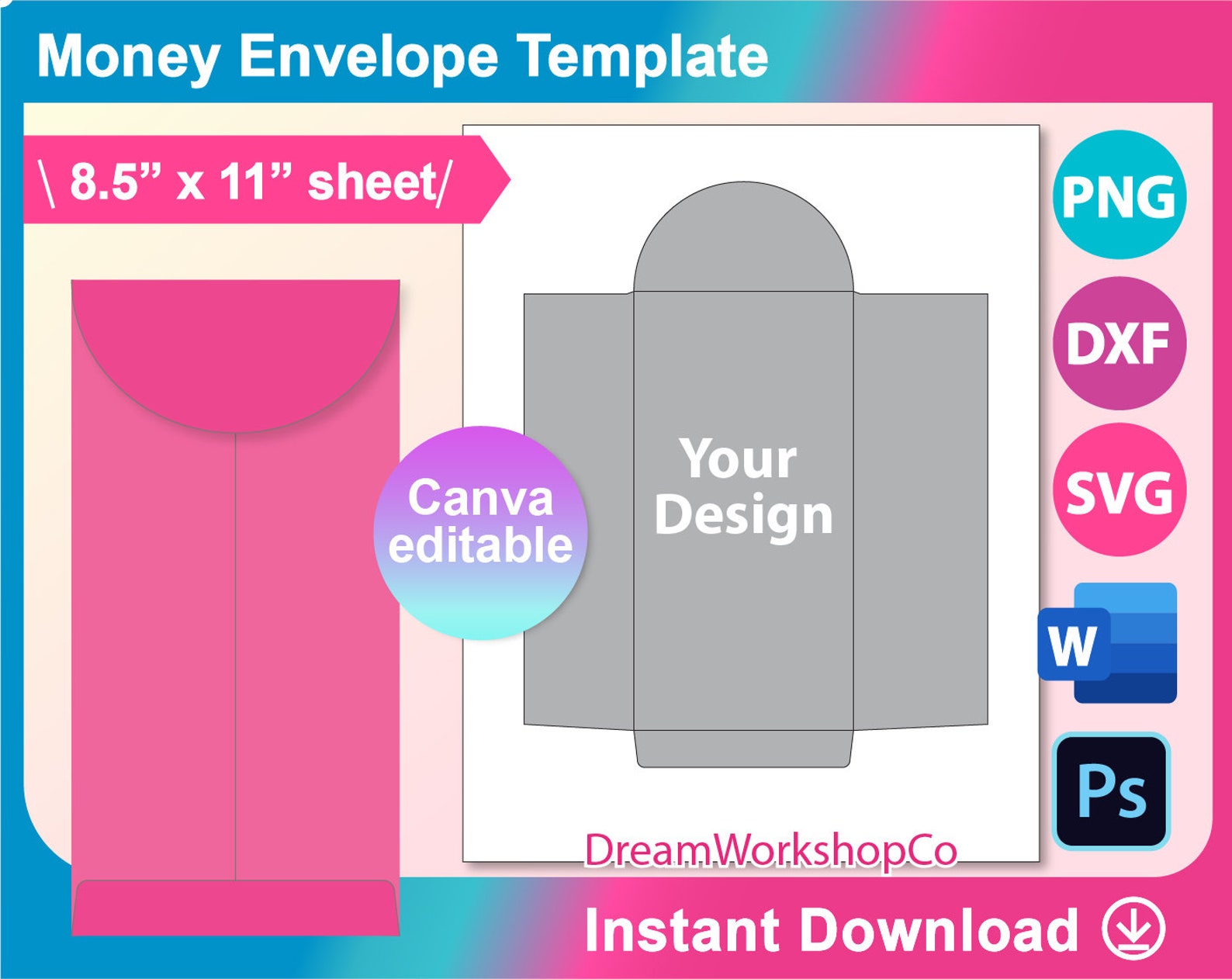 Money Holder Money Envelope Template Case Envelope Cut File Etsy Money Holder Money Envelope Template Case Envelope Cut File Etsy