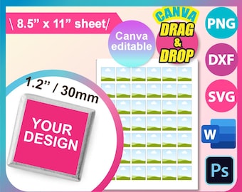 Neapolitan Chocolate Label Template: Canva, SVG, Dxf, Photoshop (Digital Download)