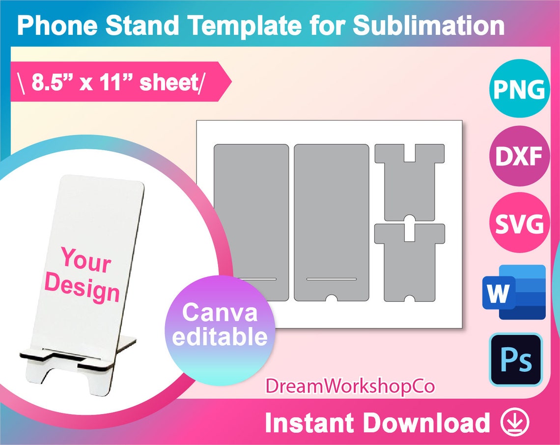 Mobile Phone Stand Template Phone Stand Template for - Etsy