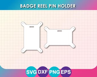 Badge Reel Pin Holder, Nurse Badge Reel Pin Display, Canva (svg, dxf) (8.5"x11" Sheet)