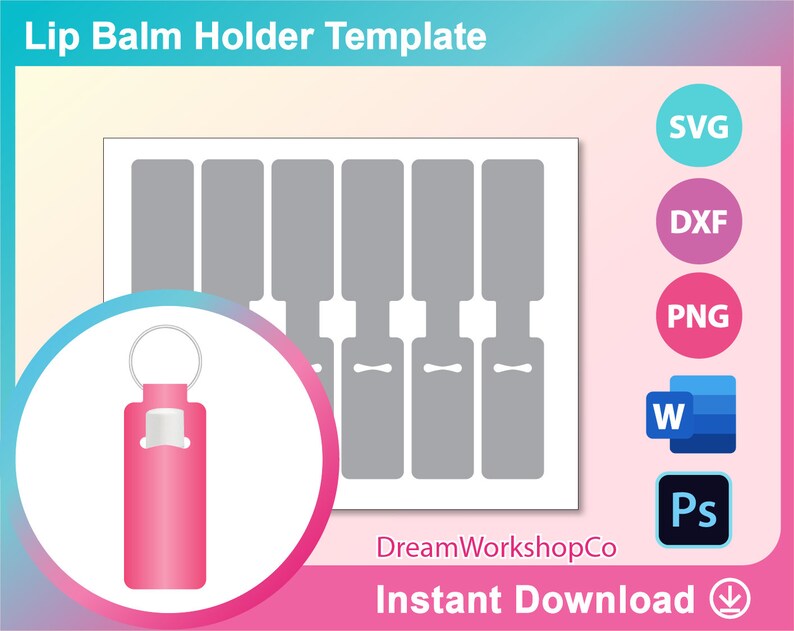 Download Svg Docx Dxf Sublimation Template 8 5x11 Sheet Lip Balm Holder Template Psd Png Chapstick Holder Holder Template Printable Paper Paper Party Supplies Foodoke Com