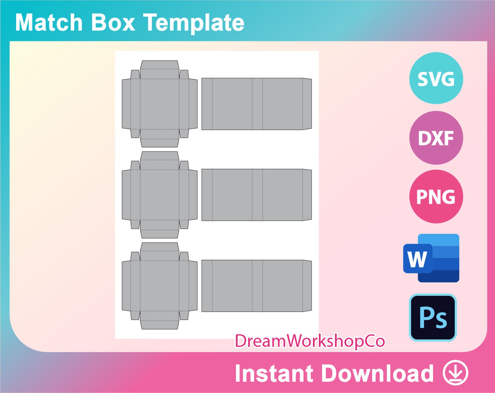 Matchbox Template Matchbox Template SVG DXF Ms Word DOCX Etsy Matchbox Template Matchbox Template SVG DXF Ms Word DOCX Etsy