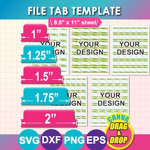 Mapplakett, mappetikett, mall för journalflik, flik för tom sida, mall för bokflik, mall för filflik, flik för bibel, SVG, Canva, DXF, Png, Psd