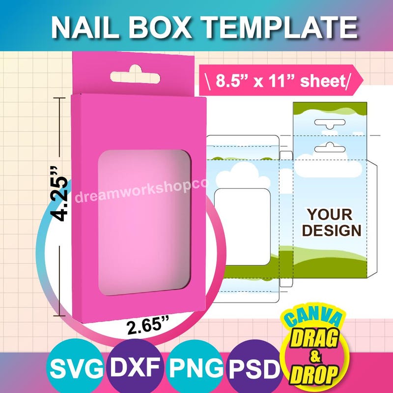 Nail Box Simple Nail Display Boxes - Etsy