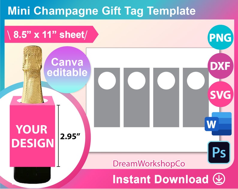 mini-champagne-bottle-tags-template-wine-gift-tag-template-etsy