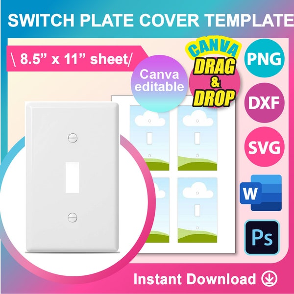 Light Switch Cover Template Etsy Light Switch Cover Template Etsy