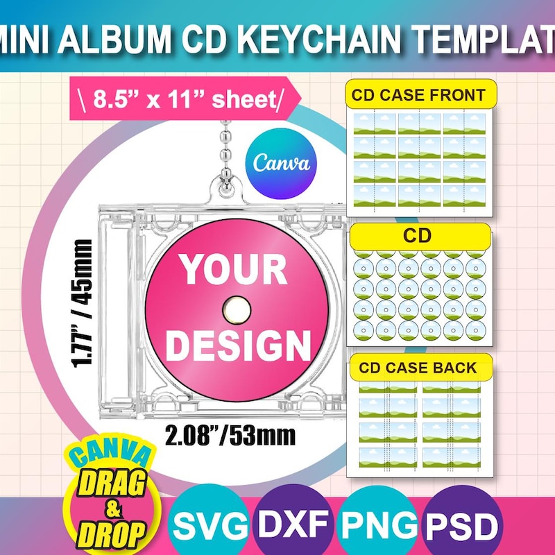 Mini Ccd Keychain Mini Cd Keychain - Etsy