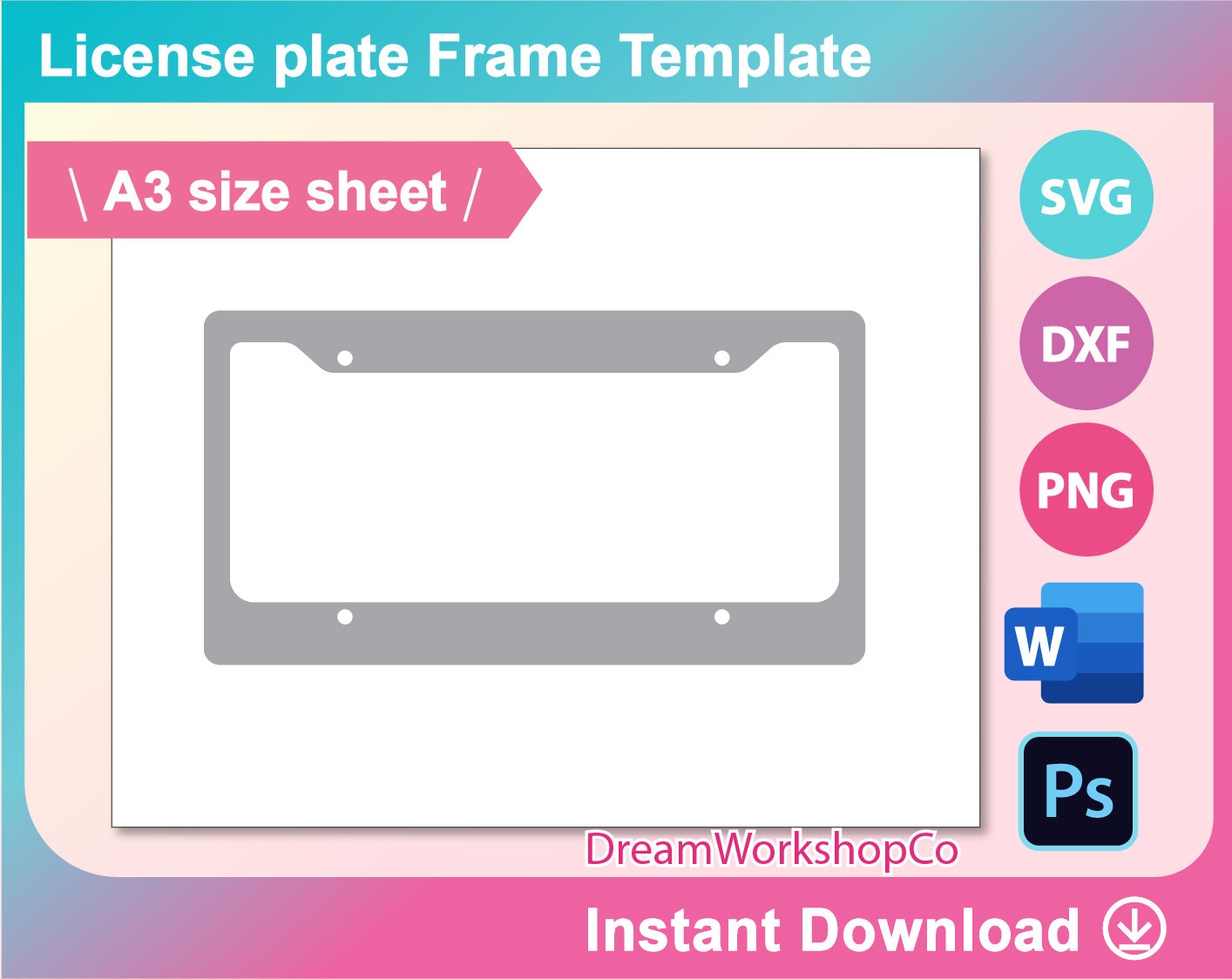 2 Pieces Sublimation License Plate Frame Sublimation Aluminum Car Tag Frame Sublimation Blank License Plate Cover Automotive Car Plate Bracket Holder Heat Thermal Transfer Sheet for Custom Design Work 2 Pieces Sublimation License Plate Frame Sublimation Aluminum Car Tag Frame Sublimation Blank License Plate Cover Automotive Car Plate Bracket Holder Heat Thermal Transfer Sheet for Custom Design Work