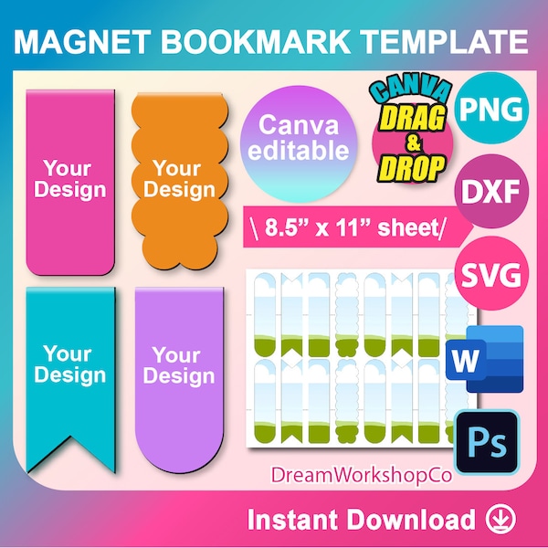 Magnetic Bookmarks Etsy