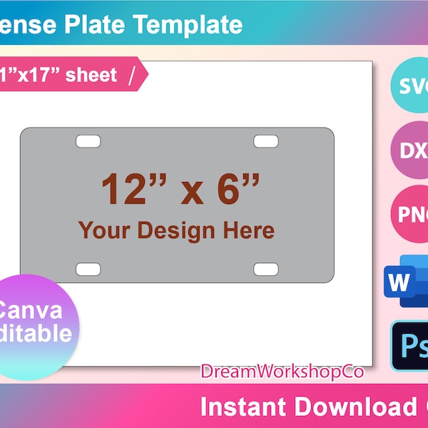 License Plate Frame Etsy