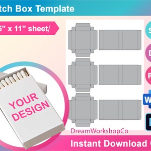 Matchbox Template Matchbox Template SVG DXF Canva Ms Word Etsy Matchbox Template Matchbox Template SVG DXF Canva Ms Word Etsy