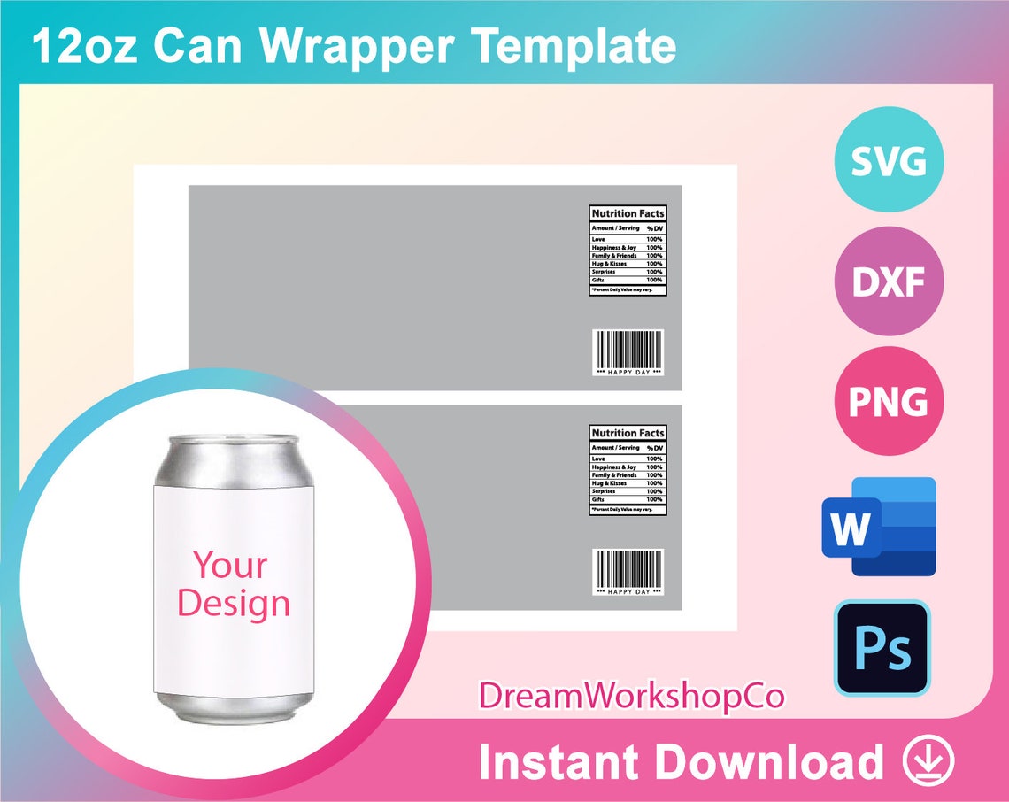 12oz Soda Can Template Beer Can Template SVG DXF DOCX Etsy 12oz Soda Can Template Beer Can Template SVG DXF DOCX Etsy