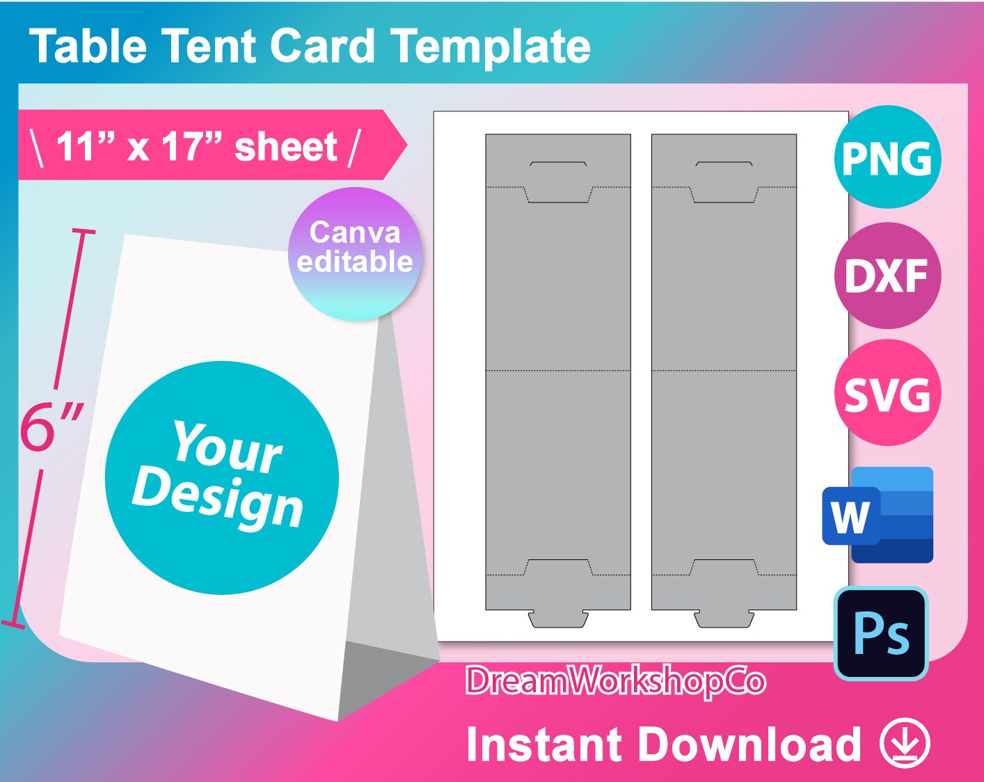 Earring tent shop cards