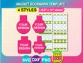 Sales!! Bundle Magnetic Bookmark Template: Canva, SVG, PNG, DXF (8.5"x11" Sheet) (Digital Download)