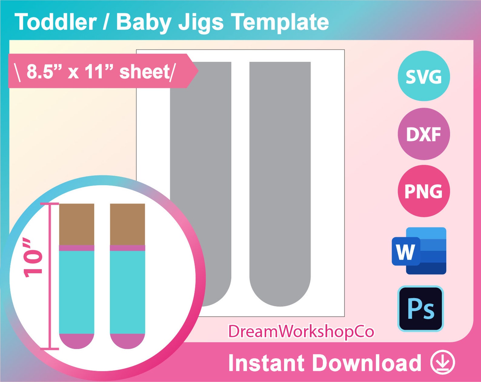 Download Toddler Sock Jig Baby Sock Jig Template sublimation SVG | Etsy