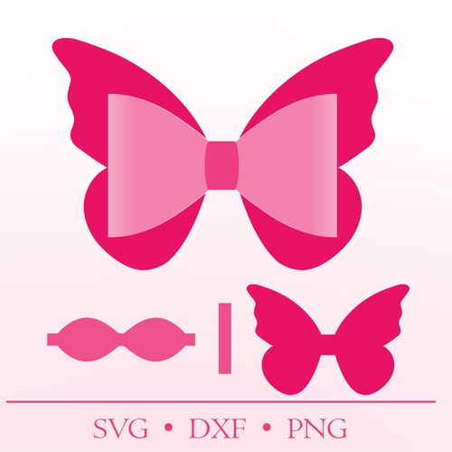 Butterfly Bow Butterfly Bow SVG PNG and SVG Dxf Formats - Etsy
