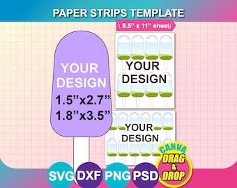 Cakesicle Template: Blank Drawing Idea, Canva, SVG, PSD, PNG (Instant Download)