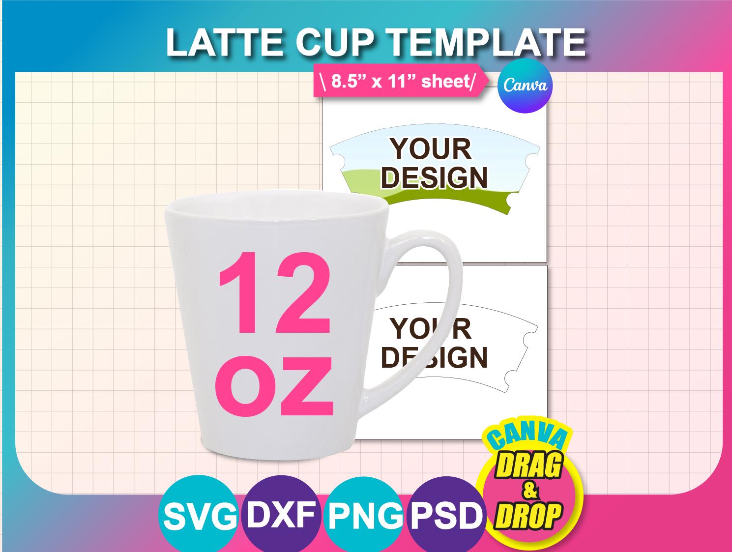 17 Oz Latte Mug Template - Etsy