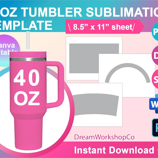 Stanley 40oz Template Etsy UK