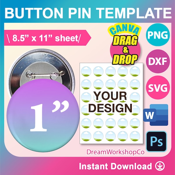 Button Pins - Etsy