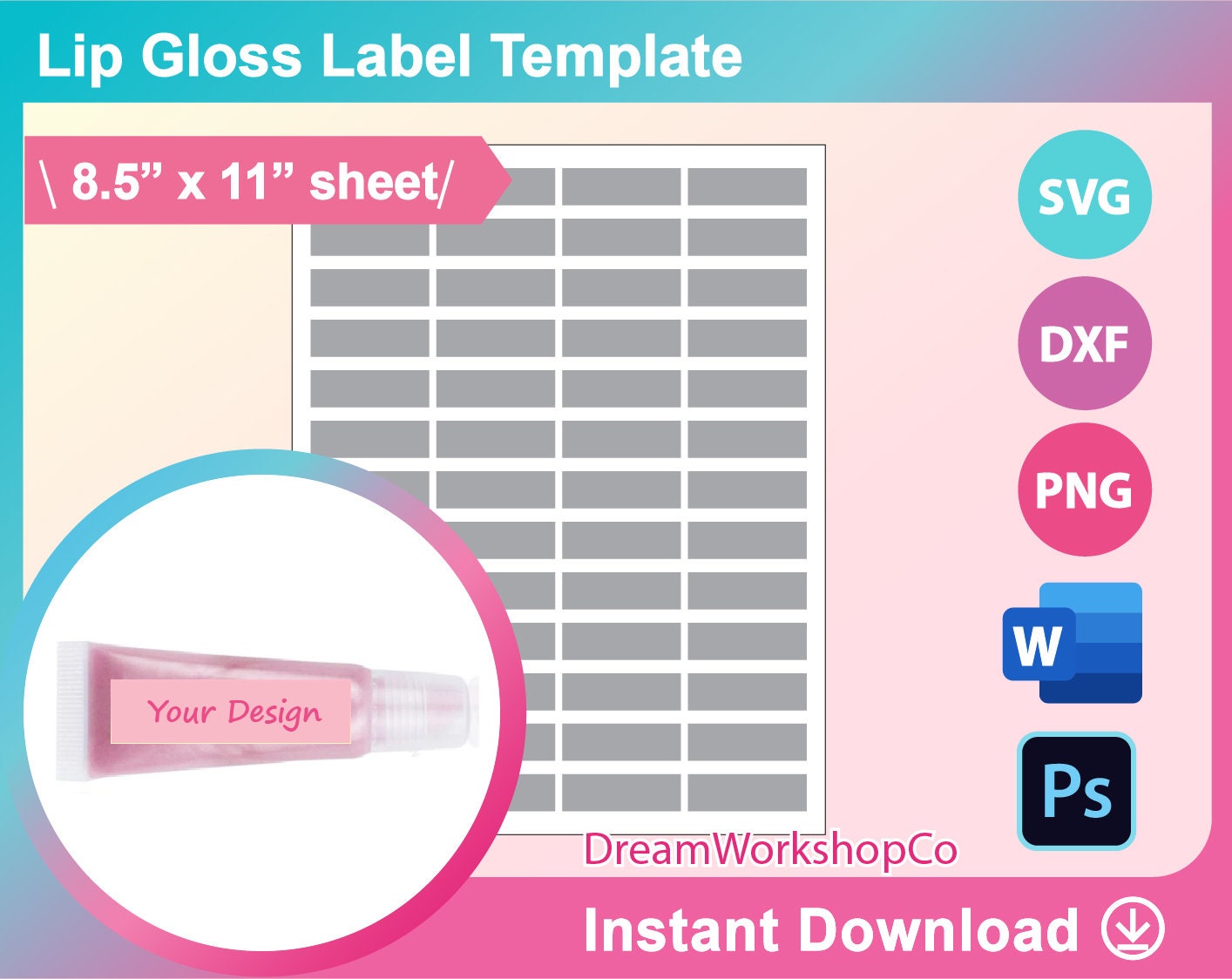Lip Gloss Label Template Lip Gloss Tube Label Template SVG Etsy Lip Gloss Label Template Lip Gloss Tube Label Template SVG Etsy