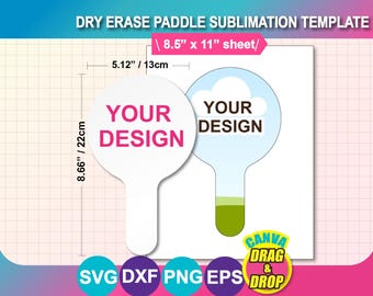 Dry Erase Answer Paddle Template, , Canva, SVG, DXF, Psd, Png, Digital Download