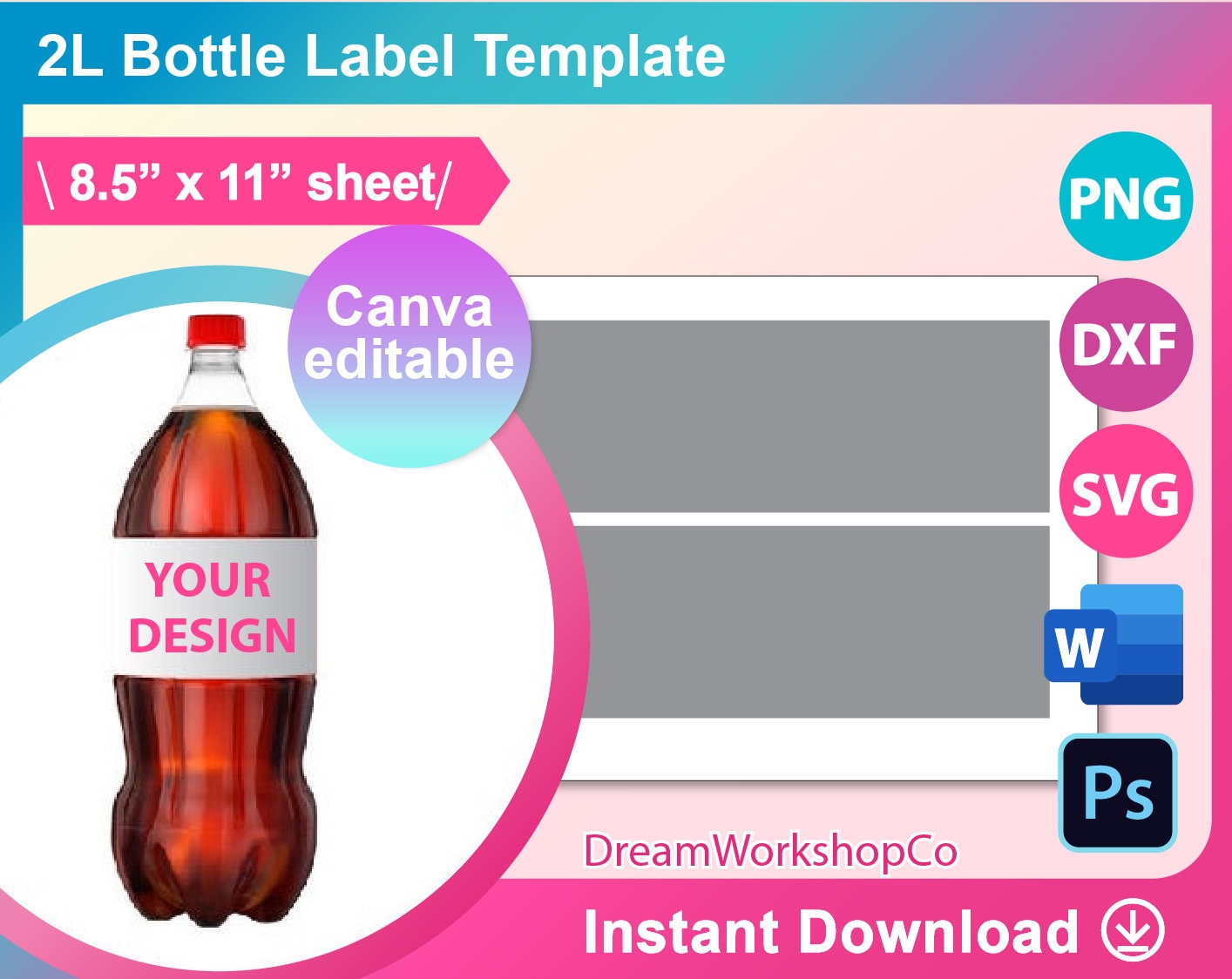 2 Liter Soda Bottle Wrapper Template SVG Canva DXF Ms Word Etsy Canada 2 Liter Soda Bottle Wrapper Template SVG Canva DXF Ms Word Etsy Canada