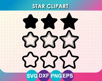 Star SVG, Star outline png, Star outline clipart, simple star png,
