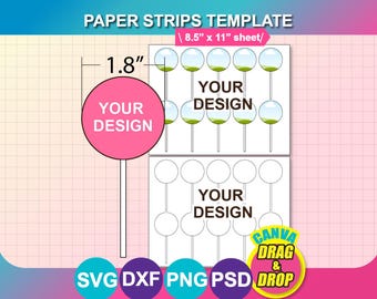 Cake Pop Template: Blank Drawing Idea, Canva, SVG, PSD, PNG (Instant Download)