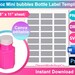 0.6oz Mini Bubble Bottle Template, SVG, DXF, Canva, Ms Word Docx, Png ...