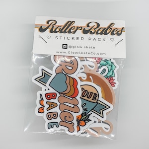 Roller Babes - Sticker Pack (Vinyl Die Cut Roller Skater Stickers)