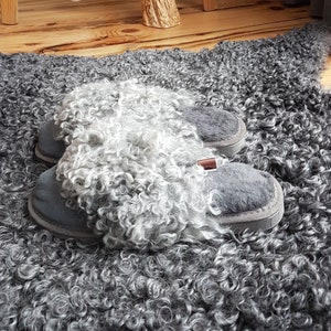 Women&#39;s Gotland Slippers, Indoor Shoes, Natural Leather, Handmade, Warm and Soft, Sheepskin Boots, Special Look,