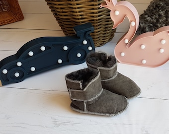 Genuine Sheepskin Baby Boots, Breathable Toddler Shoes, Soft and Warm, Soft Suede Sole, Perfect as Christmas Gift for Every Baby, Unisex!!!!