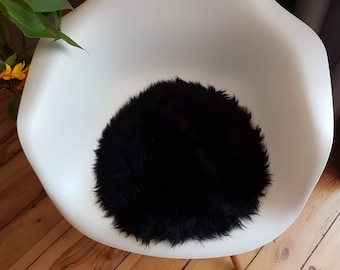 Chair Pad, Stool Cover, Seat pads, Scandinavian Style, Sheepskin Stool Cover, Scandinavian Sheepskin, Natural Wool !!! All Colors!!!