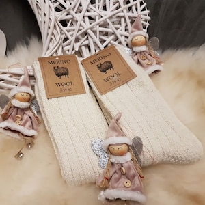 Winter Merino Socks, Natural  Merino Wool, Warm Ivory/White Socks, Perfect Gift Idea for Her, For Special Person, Unisex!!!