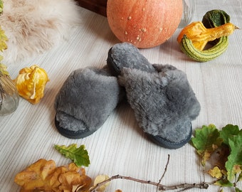 Women&#39;s Slippers, Indoor Shoes, Natural Leather, Warm and Soft, Open Toe Slippers, Hard Sole, Home Shoes, Slip-on Slippers !!!