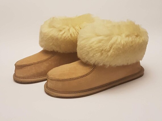 Women's, Men's Sheepskin Slippers, Indoor Shoes, Natural Leather, Handmade, Warm and Soft, Warm Winter Slippers, Hard Sole, House Boots!!!