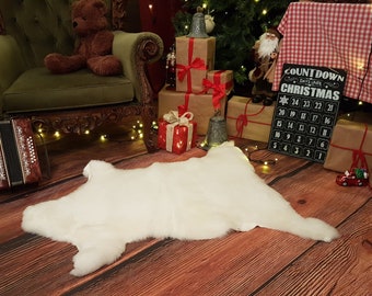 Luxury White Sheepskin Rug, Genuine Merino 100%, Natural Exclusive Carpet, Christmas Decoration, Nordic Style Sheepskin pelt, Short Wool!!!