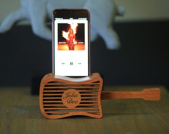 Phone Amplifier Android or iPhone Wood Amplifier Passive Amplifier for Cellphones, Wooden Phone Speaker, Personalized Wood Passive Speaker