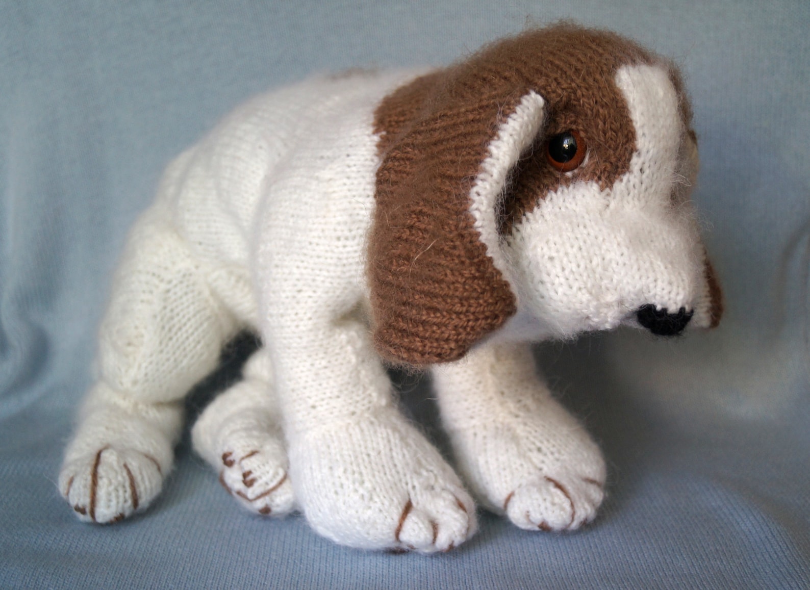 Knitted Beagle Puppy. Beagle Dog Toy. Realistic handmade Etsy
