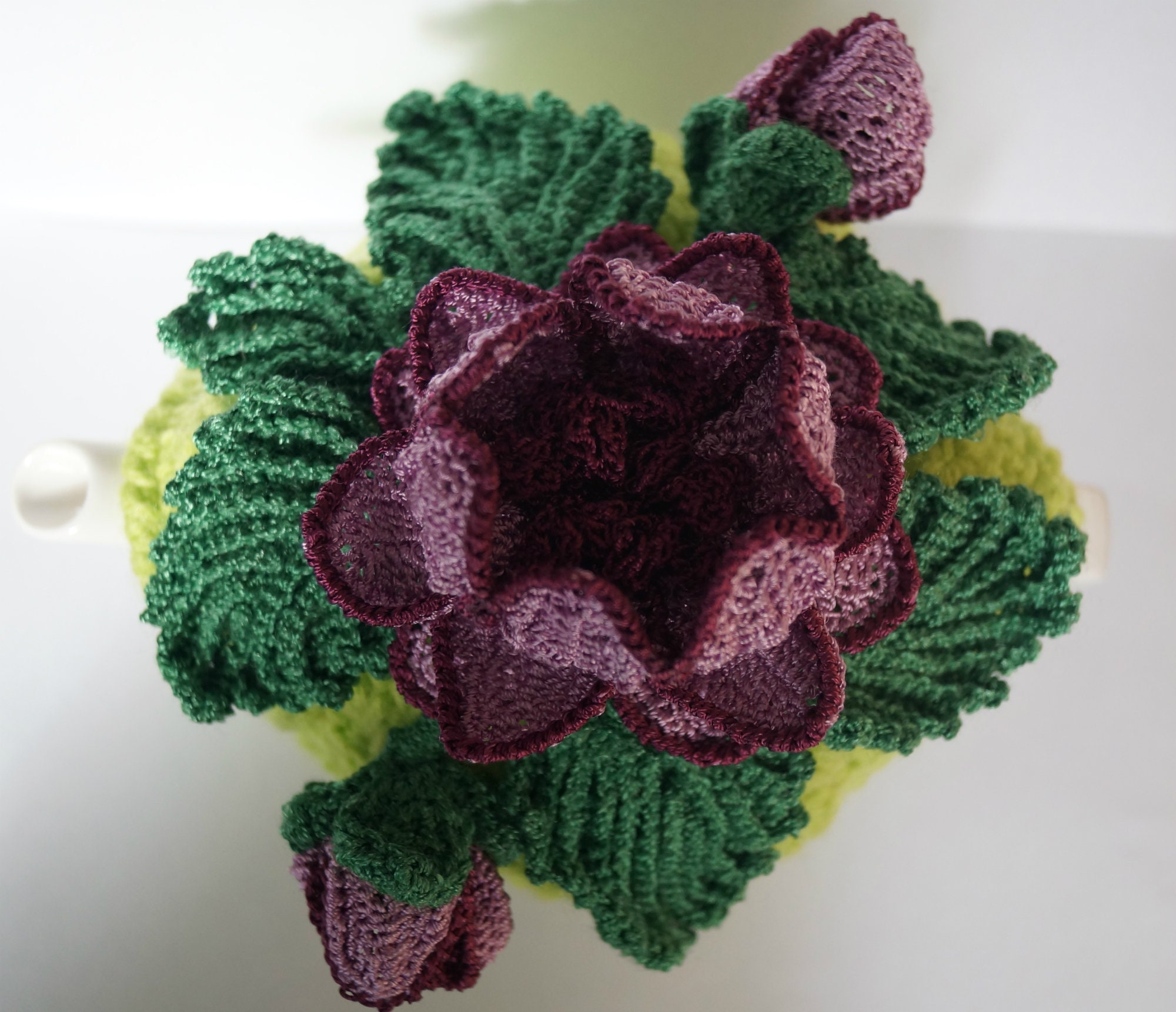 Тea Cozy. Flower Basket-tea Cup Flowers Hand-knitted Tea | Etsy